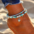 Ocean Starfish Beach Anklet - Silver Beach Jewelry Shop