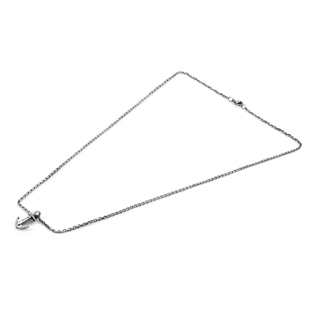 Silver Anchor Pendant Beach Necklace - Silver Beach Jewelry Shop