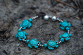 Silver Boho Sea Turtle Beach Bracelet - Silver Beach Jewelry Shop