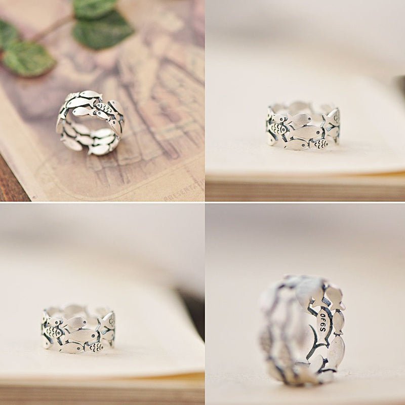 Silver Fish Beach Ring - Silver Beach Jewelry Shop