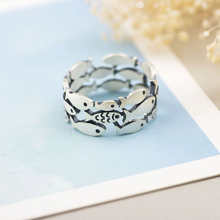 Silver Fish Beach Ring - Silver Beach Jewelry Shop