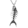 Silver Fish Bones Beach Necklace - Silver Beach Jewelry Shop