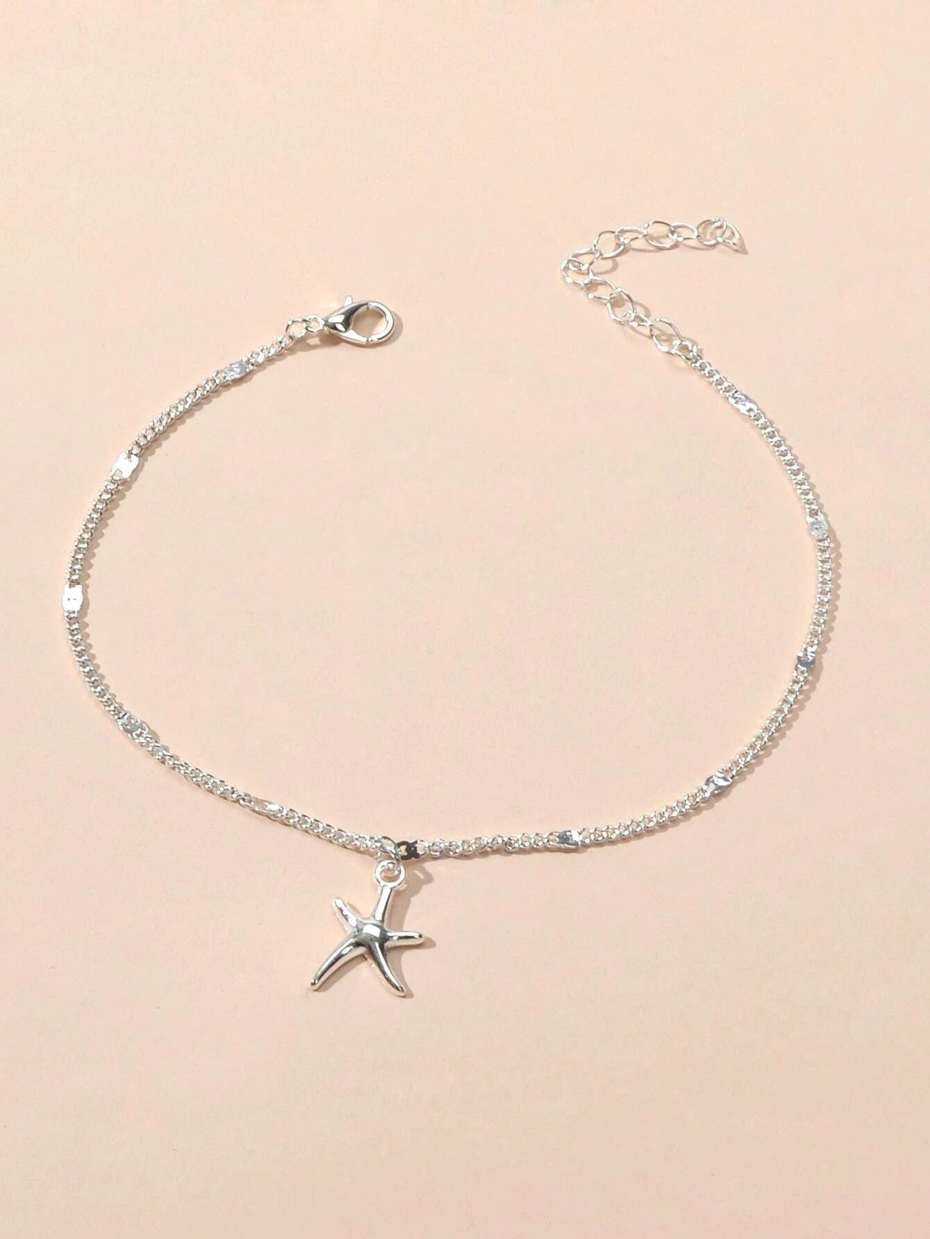 Silver Starfish Beach Anklet - Silver Beach Jewelry Shop