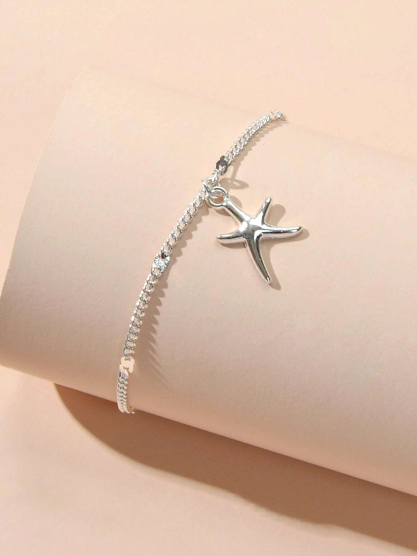 Silver Starfish Beach Anklet - Silver Beach Jewelry Shop